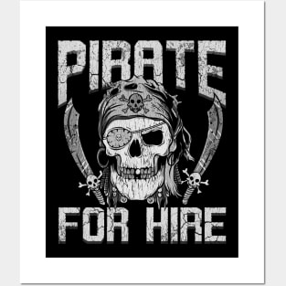 Pirate For Hire Halloween Costume Posters and Art